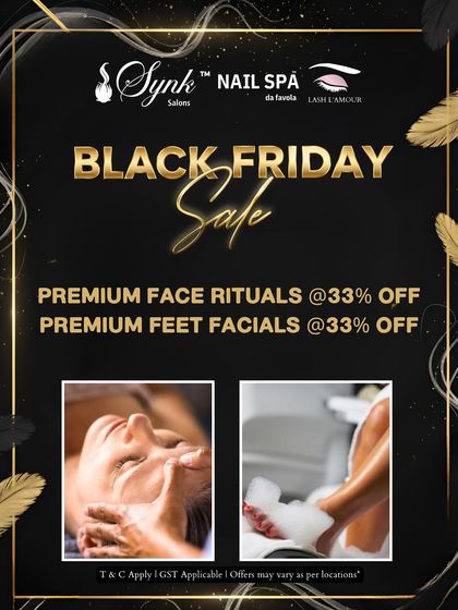 My Black Friday Sale is the perfect time to indulge. This poster highlights special discounts on my premium face rituals and feet facials for a weekend of well-deserved pampering.