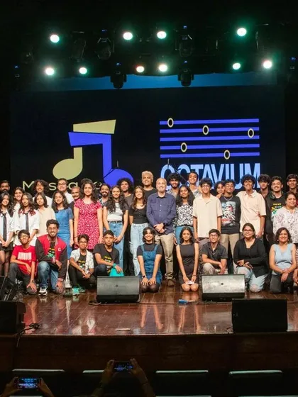 A group photo with the talented students and mentors after successfully wrapping up the Muscape 2024 concert. For me, being an MC means becoming part of the team, working closely with everyone involved to achieve a shared goal.