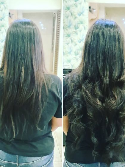 Adding volume and soft waves to create a fuller, more dynamic look. The result is effortlessly chic.