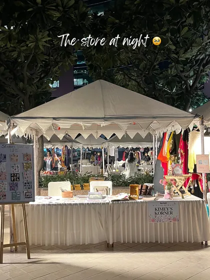 Setting up my pop-up store is always so much fun. I love creating little "korners" that make the space feel special, like the bookmark-making station and the sticker display.