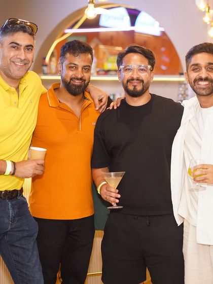 Friends catching up over drinks at our premium cafe. We provide a stylish and comfortable space for adults to socialize and enjoy the celebration.