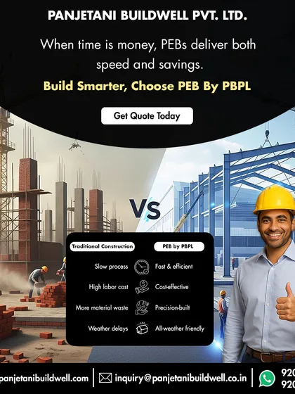 We illustrate the clear advantages of modern construction. Our Pre-Engineered Building (PEB) method is faster, more cost-effective, and less wasteful than traditional techniques, delivering a precision-built structure that is ready for any weather.