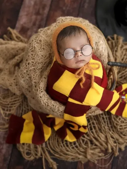 Another angle of our Mr. Potter, complete with his sorting hat! I love getting creative with props to make a theme perfect.