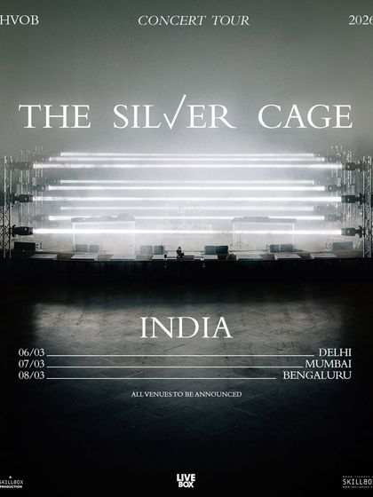 The official tour poster for electronic duo HVOB's 'The Silver Cage' India tour. We introduce cutting-edge international electronic acts to the Indian market, complete with their unique visual and lighting concepts.