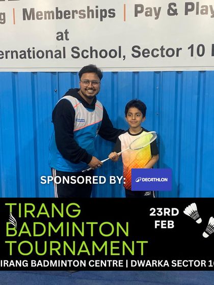 A winner from the Tirang Badminton Tournament, sponsored by Decathlon. I collaborate with major sports brands for my events.