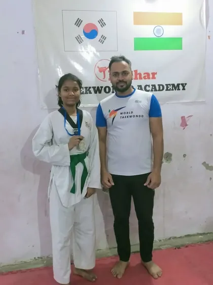Our shining star Anishka Mathias after winning Silver at the CBSE Central Zone Taekwondo Championship 2022 and qualifying for Nationals.