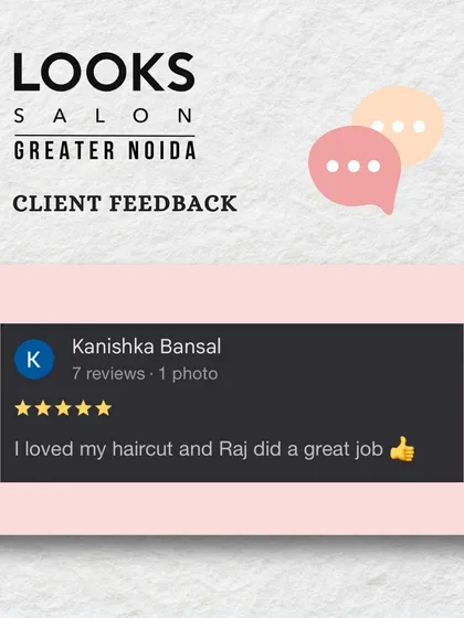 "I loved my haircut and Raj did a great job." Simple and sweet feedback that we love to receive.
