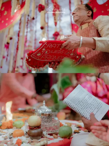 The details of a traditional wedding ceremony, from the sacred fire to the embroidered wedding paraphernalia, all come together to create a rich and meaningful experience.