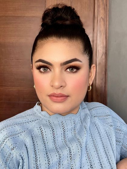 A full look created using products from Character Cosmetics.