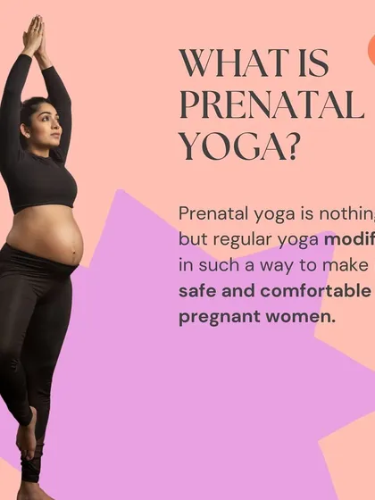 What is prenatal yoga? It is regular yoga modified to be safe and comfortable for pregnant women, focusing on pain relief, birth prep, and strength.