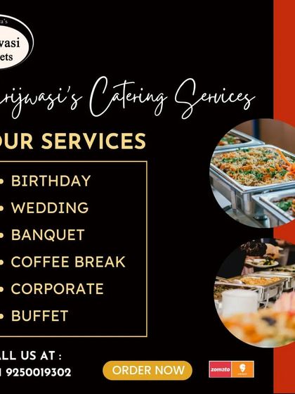 A clear list of my catering services: Birthday, Wedding, Banquet, Coffee Break, Corporate, and Buffet. I can handle any format you need.