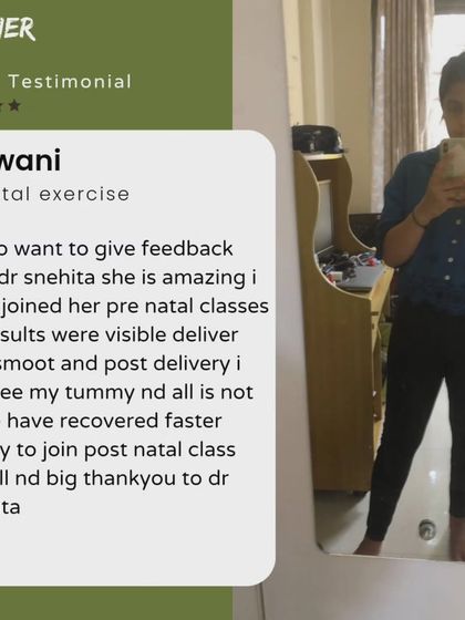 Thank you, Dhwani, for your wonderful feedback. It's fantastic to hear that our prenatal classes led to a smooth delivery and a faster, visible recovery. We can't wait to have you in our postnatal classes.