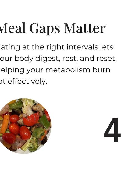 Meal gaps matter. Eating at the right intervals lets your body digest, rest, and reset, helping your metabolism burn fat effectively.