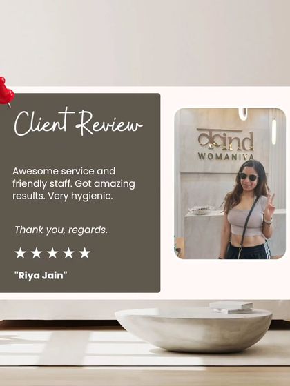 "Awesome service and friendly staff." Another 5-star review from a happy client who loved her results and our hygienic studio.