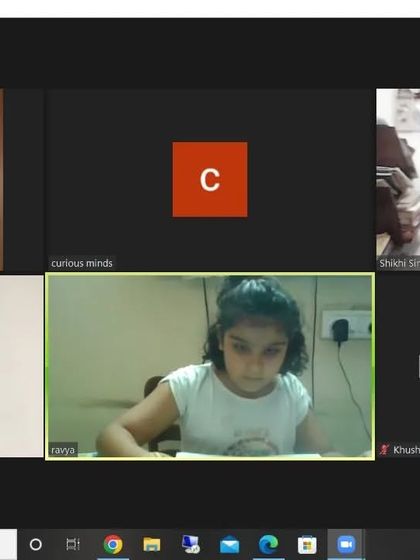 A candid screenshot of an online class in progress. I ensure every student gets the attention they need to thrive, even in a virtual setting.