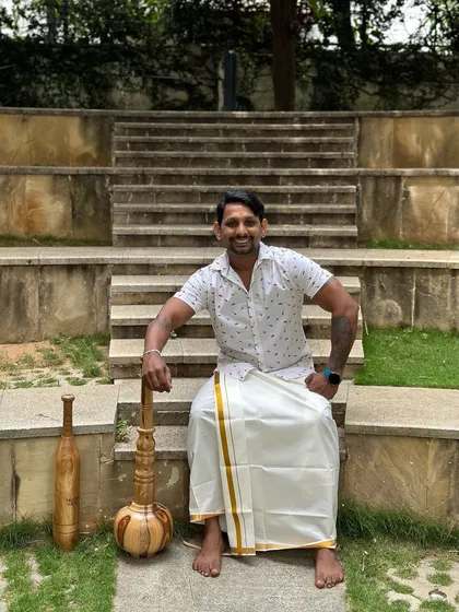 Wishing everyone a happy and healthy Onam. Celebrating my culture with the tools of my trade, the Gada and Mugdar.