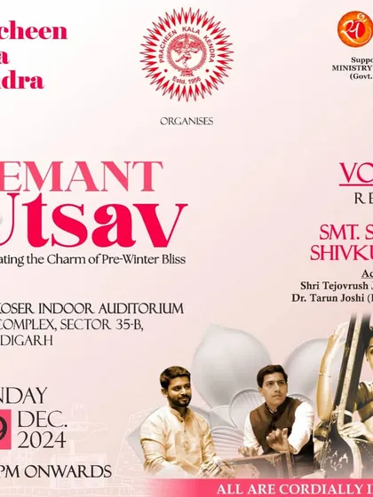 The poster for the Hemant Utsav in Chandigarh, where I accompanied vocalist Smt. Sonal Shivkumar.