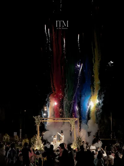 A magical night by the water, where love shimmered in every light. As the rainbow fireworks burst and hearts soared, we captured the moment a new forever began.