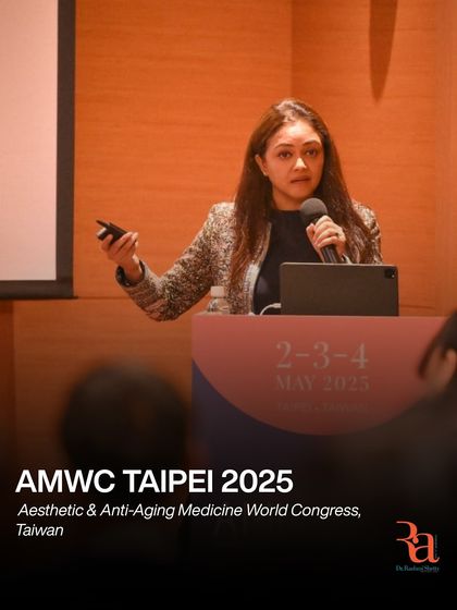 On stage at the AMWC Taipei 2025. Sharing my knowledge is a passion, but it's the human connections I make along the way that truly enrich my life and my practice.