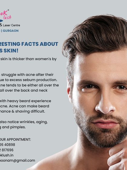 Did you know men's skin is 25% thicker than women's? This graphic shares some interesting facts about men's skin and why it requires its own unique approach to care.
