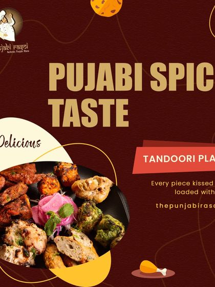 This Tandoori Platter is a celebration of Punjabi spice and taste. It features a mix of our best tandoori items, offering something delicious for everyone.