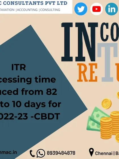 Good news from the CBDT. The average ITR processing time has been reduced from 82 days to just 10 days for AY 2022-23, meaning you can get your refunds much faster.