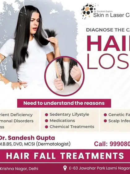 To treat hair loss, we need to understand the reason behind it. This graphic lists the most common causes I diagnose, including nutrient deficiency, stress, hormonal disorders, genetics, and scalp infections.