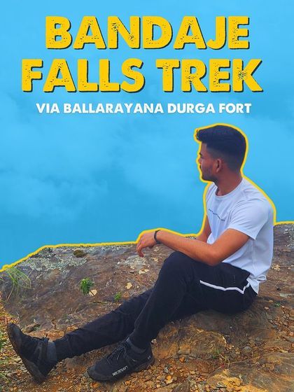 A solo trekker enjoying the view on the Bandaje Falls trek. A perfect moment of peace and reflection.