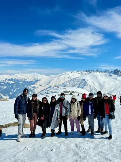 Our adventures sometimes take us far beyond Karnataka, like this unforgettable winter trip to Kashmir. Standing together on a mountain top surrounded by endless snow is an experience that connects us all.