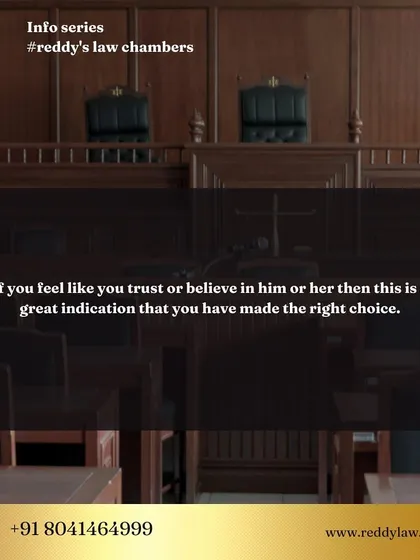 The final tip for finding a good advocate: Trust your instincts. If you feel you can trust and believe in the lawyer, it's a strong sign you've made the right choice.