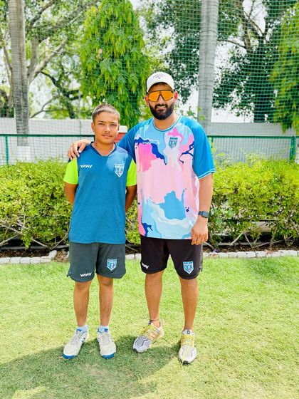 With Yug Dahiya after another Man of the Match performance. His hard work is paying off.