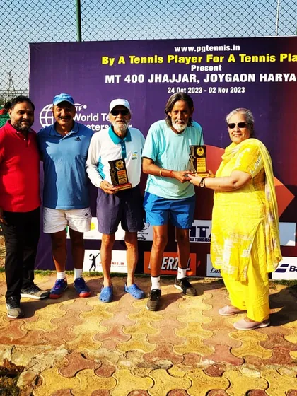 Honoring the winners of the MT 400 event in Jhajjar, Haryana. These ITF tournaments are a testament to the lifelong passion for competitive tennis.