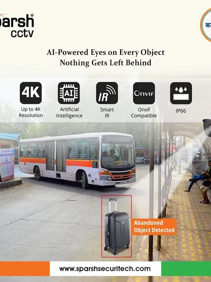 My AI-powered cameras have their eyes on every object, ensuring nothing gets left behind. With up to 4K resolution and advanced artificial intelligence, my system can detect abandoned objects in public spaces like bus stops, enhancing public safety.