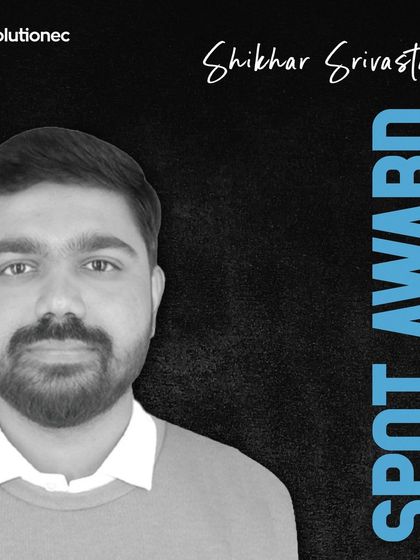 Shikhar Srivastava is honored with a 2023 "Spot Award" for his exceptional commitment and contributions that go beyond his role.