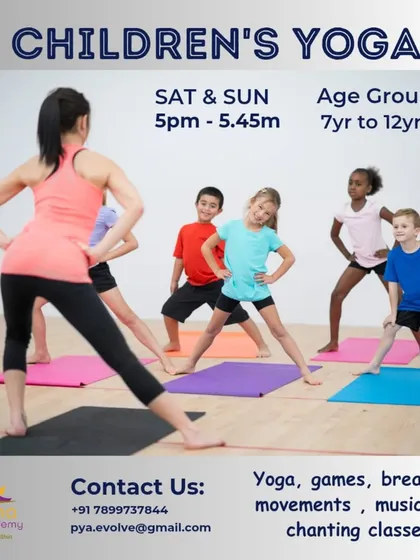 Join our weekend children's yoga classes for ages 7 to 12. We use a mix of yoga, games, and music to make learning about mindfulness and movement an exciting experience for every child.