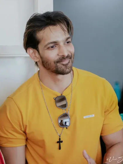 Another candid portrait of Harshvardhan Rane, highlighting his relaxed and approachable demeanor.