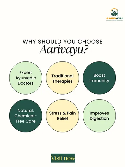 Why choose Aarivayu? Because we offer authentic, doctor-led Ayurvedic healing. Our approach combines expert diagnosis with traditional therapies, natural care, and a focus on long-term wellness, helping you find relief from stress and improve your digestive and immune health.