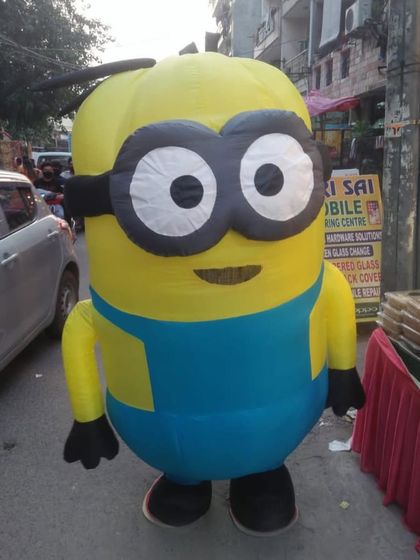 A giant inflatable Minion character ready to bring some silly fun to the party. These are great for themed events and outdoor setups.