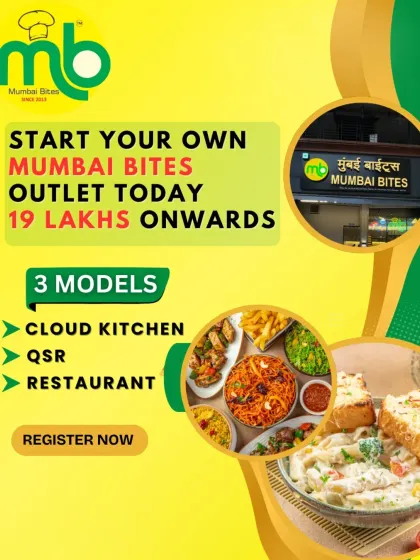 This is your opportunity to join the Mumbai Bites family. I offer a proven business model with investment starting from just 19 lakhs, providing you with three flexible options: a cloud kitchen, a QSR, or a full restaurant.