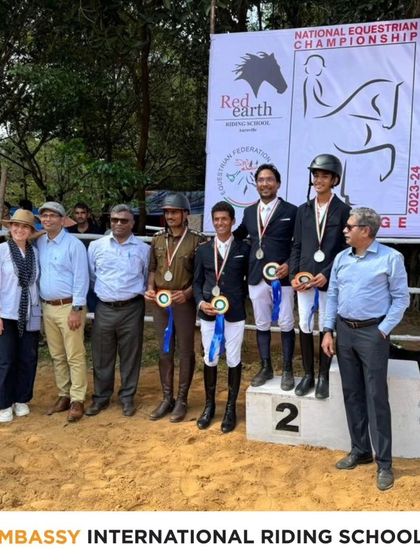 A podium finish at the National Equestrian Championship for Dressage in Pondicherry. My riders secured a Team Silver Medal, a fantastic start to the championship.