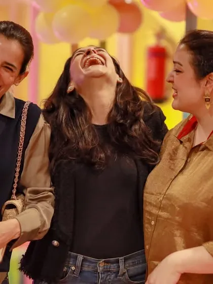 Laughter is contagious. It's wonderful to see parents relaxing and enjoying themselves while their kids play.