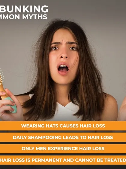 There are many myths about hair loss, such as wearing hats or daily shampooing causing it. We believe in educating our patients to separate fact from fiction, so you can focus on what truly works.