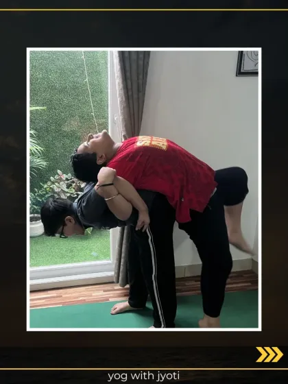 Partner yoga for kids is a fantastic way to build back strength and confidence. This pose requires teamwork and trust, and they are doing a great job.