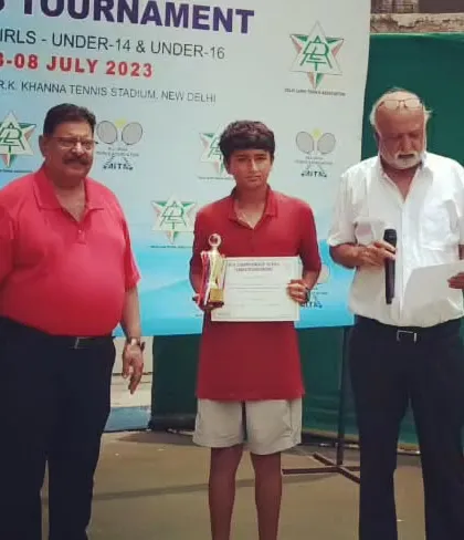 Mayin Dingankar became the finalist in the Boys U14 Singles event of the AITA championship series held in Delhi.