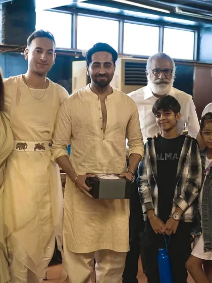 With my dear friend Ayushmann Khurrana and our families at my Chandigarh show. His support for my music and 'Sitar for Mental Health' means the world to me.