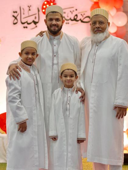 A beautiful family chose my bespoke saya kurtas for their special occasion. Seeing three generations dressed in coordinated outfits with simple, elegant piping work is a wonderful sight. Thank you for letting me be a part of your celebration.