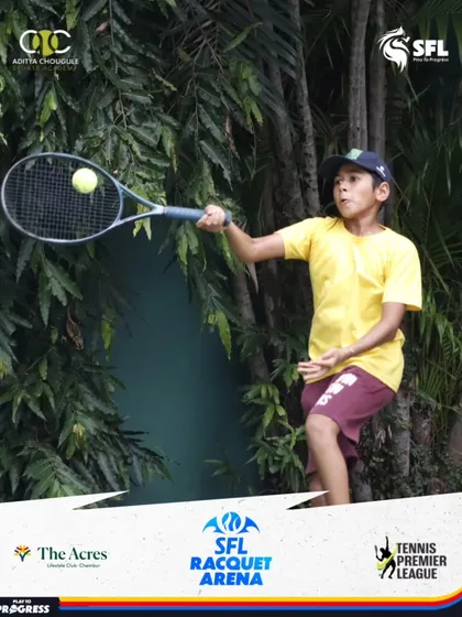 A young athlete reaches for a forehand volley, demonstrating agility and quick reflexes. Our training includes drills that improve court coverage and net play.