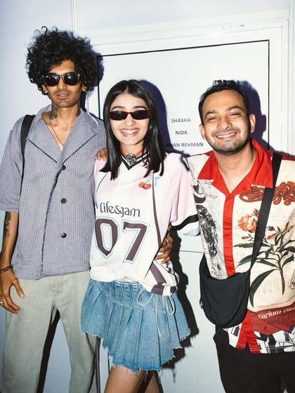 With my fellow disco connoisseurs, Farhan Rehman and Shasha, who played on the stage I curated at Homegrown Festival. It's all about supporting and collaborating with other artists.