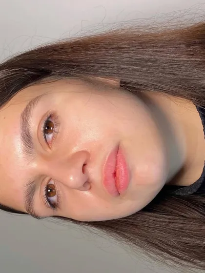 Another example of our work. This client's brows were shaped and tinted to look full and natural, not drawn-on.
