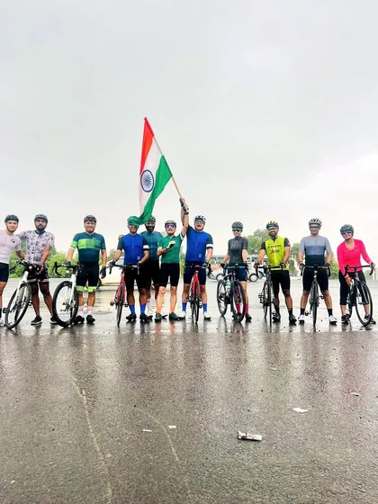 Another group shot from our rainy 78km ride to mark the 78th Independence Day.